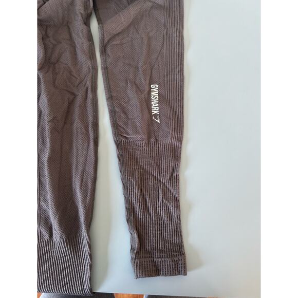 Gymshark womens leggings dark grey size S/M logo on leg seamless - Picture 3 of 7